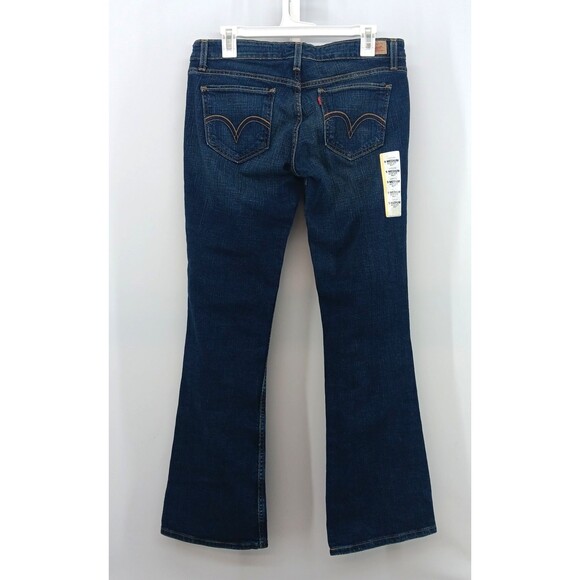Levis 524 Too Superlow Jeans Women Size 9M Juniors Blue Dark Demim Boot Cut - Picture 3 of 11